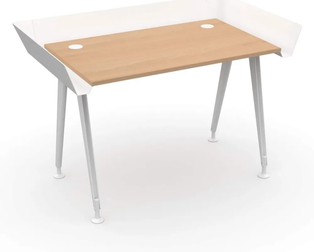 Letti Moderni Schreibtisch Tern 100x72 cm – mit Buche Dekor Weiß Online