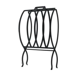 Brennholz-Stapelregal Modell Sabra aus Stahl Farbe schwarz faltbar ^ LEX Discount