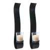 Linder Exclusiv LEX 2er Set Wandkerzenhalter mit Glaskerzenhalter