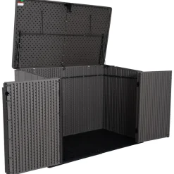 Lifetime Geräte- und Mülltonnenbox grau/braun Hot