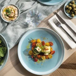 like. by Villeroy & Boch Einsteiger-Set Perlemor Aqua 8er Set blau New