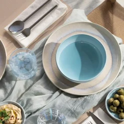 like. by Villeroy & Boch Einsteiger-Set Perlemor Aqua 8er Set blau New