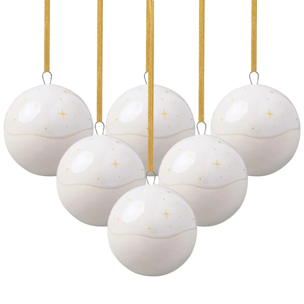 like. by Villeroy & Boch Ornamente Stern Winter Glow 6er Set beige Outlet