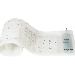 LogiLink ID0018A Tastatur Flexibel Wasserfest USB + PS/2 - weiß Hot