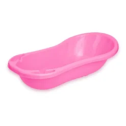 Baby Badewanne 100 cm mit Ablagefächern, anatomische Form, Kunststoff pink ^ Lorelli Hot
