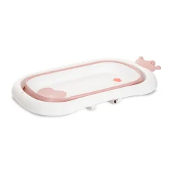Babybadewanne Royal 83 cm faltbar, Kanalabdeckung, stabile Beine rosa ^ Lorelli New