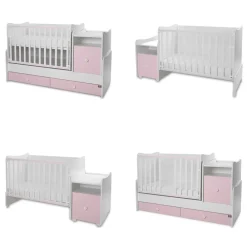 Babybett 4 in 1 Trend Plus NEW Schaukelfunktion Jugendbett Schreibtisch ^ Lorelli New