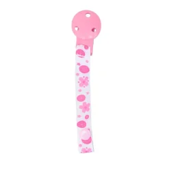Lorelli Baby-Schnullerkette, Schnullerhalter, Schnullerband, Clip, ab Geburt rosa