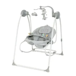 Lorelli Babywippe elektrisch Tango 2 in 1, Fernbedienung, MP3, Timer, Mobile hellgrau rosa pink Online