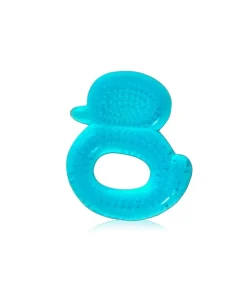 Beißring Ente, mit Wasser gefüllt, Zahnhilfe, Kühlbeißring, ab 3 Monaten blau ^ Lorelli Hot