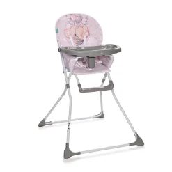 Lorelli Kinderhochstuhl Cookie, Bechervertiefung, abwaschbarer Stoff, klappbar grau New