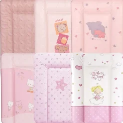 Lorelli Kinder Wickelauflage Softy 50 x 70 cm waschbar gepolstert erhöhter Rand pink grau Discount