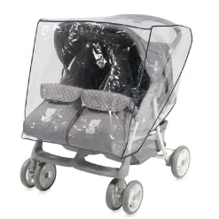 Lorelli Regenschutz Duo, Geschwisterkinderwagen, für alle Zweisitzer Kinderwagen transparent Sale