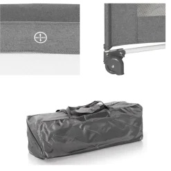 Lorelli Reisebett Noemi 2 Ebenen seitliche Öffnung Matratze Räder Tragetasche grün dunkelgrau Sale