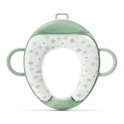 Toilettensitz Rückenlehne Handgriff gepolstert, Spritzschutz, Kunststoff hellgrün ^ Lorelli Clearance