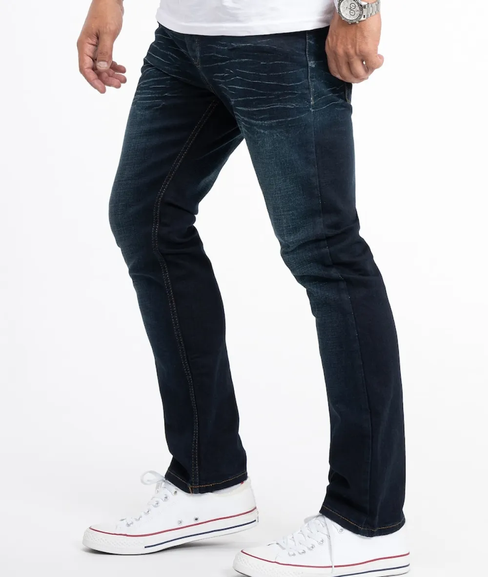 Lorenzo Loren Jeans Straight Cut Dunkelblau Online