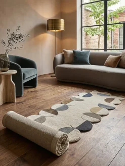 KADIMA DESIGN Läufer geometrisch Natur 80 x 230 cm - HALLEIN | Erdtöne Sale