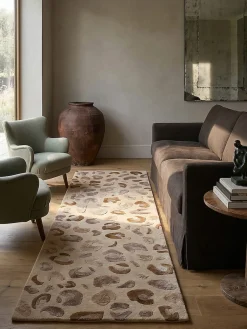 KADIMA DESIGN Läufer Wollmischung 80 x 230 cm - SABLE | Natur Clearance
