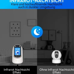 2er Set PTZ Gegensprechkamera Video Anruf Kamera Telefonkamera WLAN Überwachungskamera Senioren Baby Autotracking ^ LUVISION