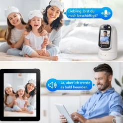 2er Set PTZ Gegensprechkamera Video Anruf Kamera Telefonkamera WLAN Überwachungskamera Senioren Baby Autotracking ^ LUVISION