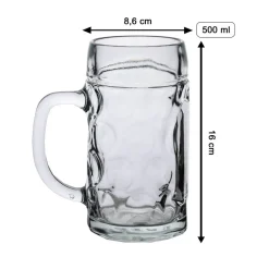 LUXENTU Bierkrug mit Gravur Legende seit 50 Jahren 0,5 Liter transparent Outlet