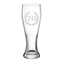 Weizenbierglas mit Gravur 70. Jubiläum 0,5 l ^ LUXENTU Discount