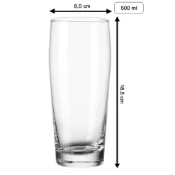 LUXENTU Willi Becher Bierglas mit Gravur Legende seit 50 Jahren 0,5 l transparent New