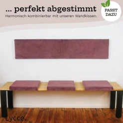 Klemmkissen / Sitzkissen Samt SORRISO mit 1 Leiste ^ Lycce New