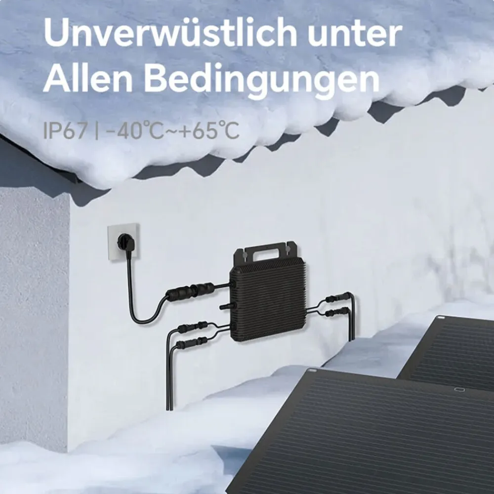 SUNNIVA MARSTEK Mikro-Wechselrichter 800 W MST-MI0800 für Balkonkraftwerk, IP67 wetterfest, Plug&Play Installation, 2 MPPT, Bluetooth WIFI, inkl. 5m Anschlusskabel, 4x 1m Solar-Verlängerungen, Micro Inverter New