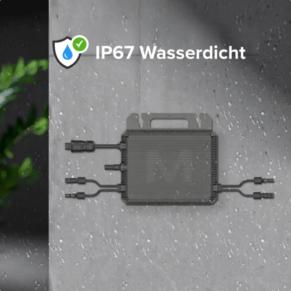 SUNNIVA MARSTEK Mikro-Wechselrichter 800 W MST-MI0800 für Balkonkraftwerk, IP67 wetterfest, Plug&Play Installation, 2 MPPT, Bluetooth WIFI, inkl. 5m Anschlusskabel, 4x 1m Solar-Verlängerungen, Micro Inverter New