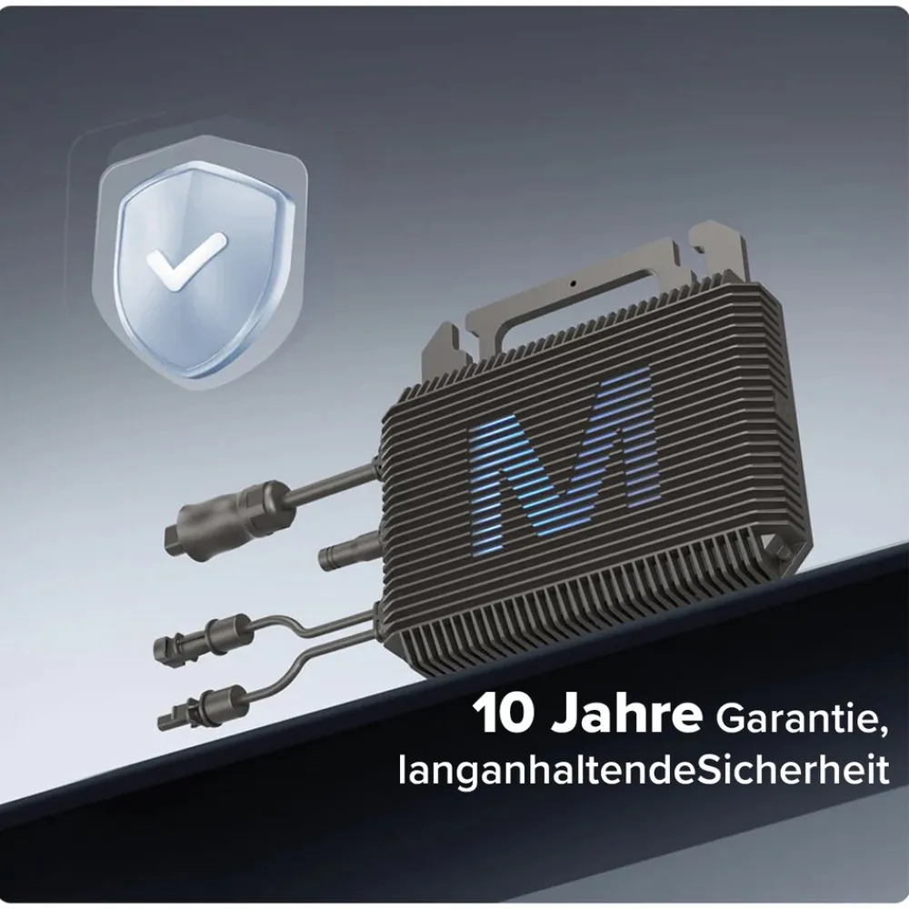 SUNNIVA MARSTEK Mikro-Wechselrichter 800 W MST-MI0800 für Balkonkraftwerk, IP67 wetterfest, Plug&Play Installation, 2 MPPT, Bluetooth WIFI, inkl. 5m Anschlusskabel, 4x 1m Solar-Verlängerungen, Micro Inverter New