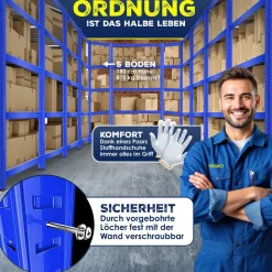 ® 3er Set Metall Regalsystem Lagerregal 1 Eckregal & 2 Lagerregale 15 Böden MDF-Platten Regal 2625 kg Werkstattregal Kellerrregal Garage Schwerlastregal Steckregal MDF-Platten ^ MASKO Discount