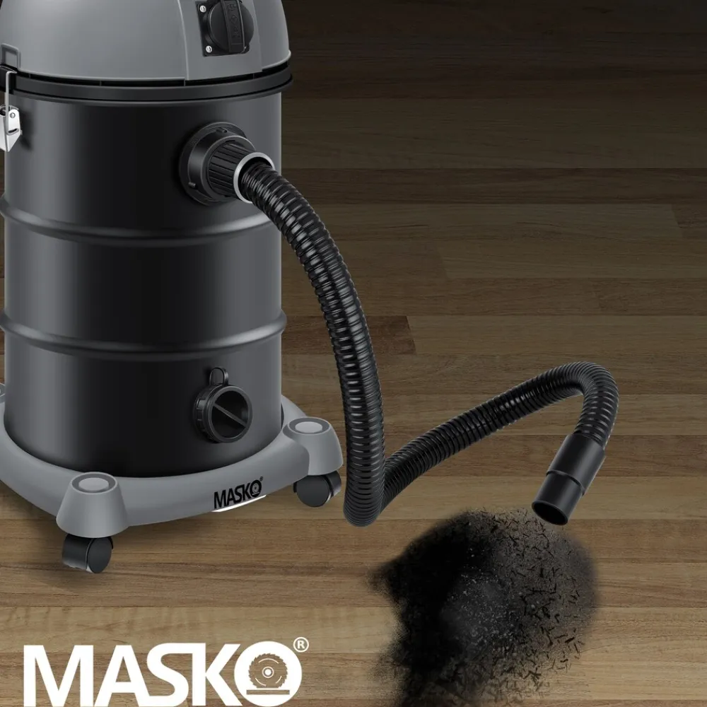 ® Industriestaubsauger Staubsauger 6IN1 Nass & Trockensauger Aschesauger 2300W mit Steckdose & Blasfunktion | Trocken & Nass-Saugen | Industrie-Sauger mit Beutel & beutellos nutzbar, inkl. Filter ^ MASKO Hot