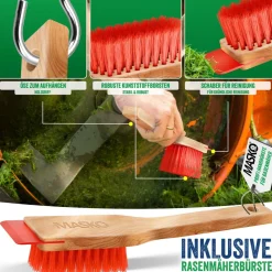 ® XXL Rasentraktorheber 450 kg Hebevorrichtung Hebebühne Aufsitzmäher – Rasentraktor Heber, 45° verstellbar, universal Reinigungshilfe mit Zubehör & Adapter (je nach Wahl) ^ MASKO Clearance