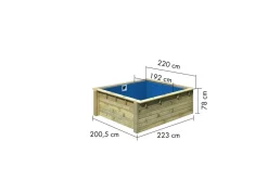 Massivholzpool kdi Schwimmbecken Gartenpool Minipool ^ Karibu Holztechnik Online