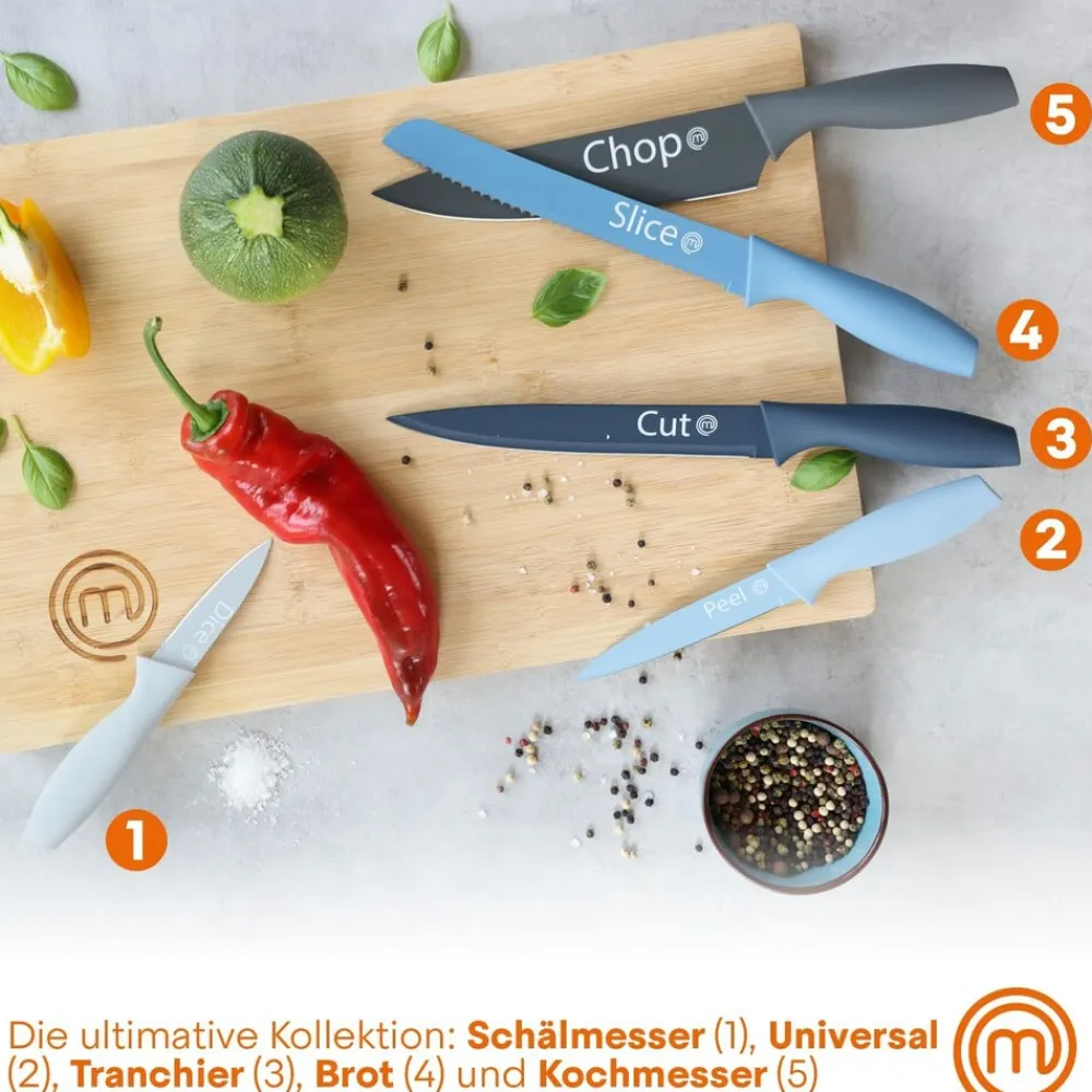 5 pcs Knives Set Captions Nordic EU ^ MasterChef Discount