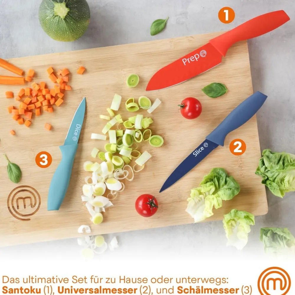 3 pcs Knives Set Captions Vivid EU ^ MasterChef