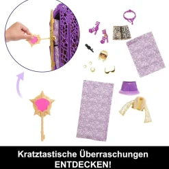 JBG80 - Monster High - Skulltimate Secrets Hauntlywood Mysteries – Clawdeen Wolf Puppe mit 19+ Überraschungen darunter ein "Kleiderschrank" ^ Mattel Hot
