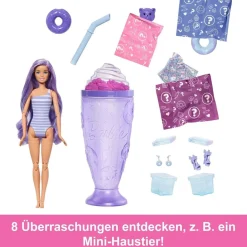 Mattel JFY60 - Barbie - Pop Reveal - Modepuppe mit 8 Überraschungen und formbaren Sand (56g), Donut Dreams Design Discount