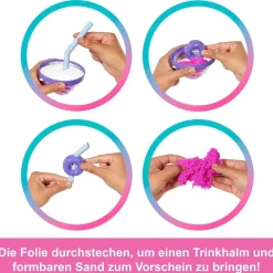 Mattel JFY60 - Barbie - Pop Reveal - Modepuppe mit 8 Überraschungen und formbaren Sand (56g), Donut Dreams Design Discount
