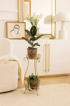 Möbel direkt online Blumenständer Conny goldfarben Online