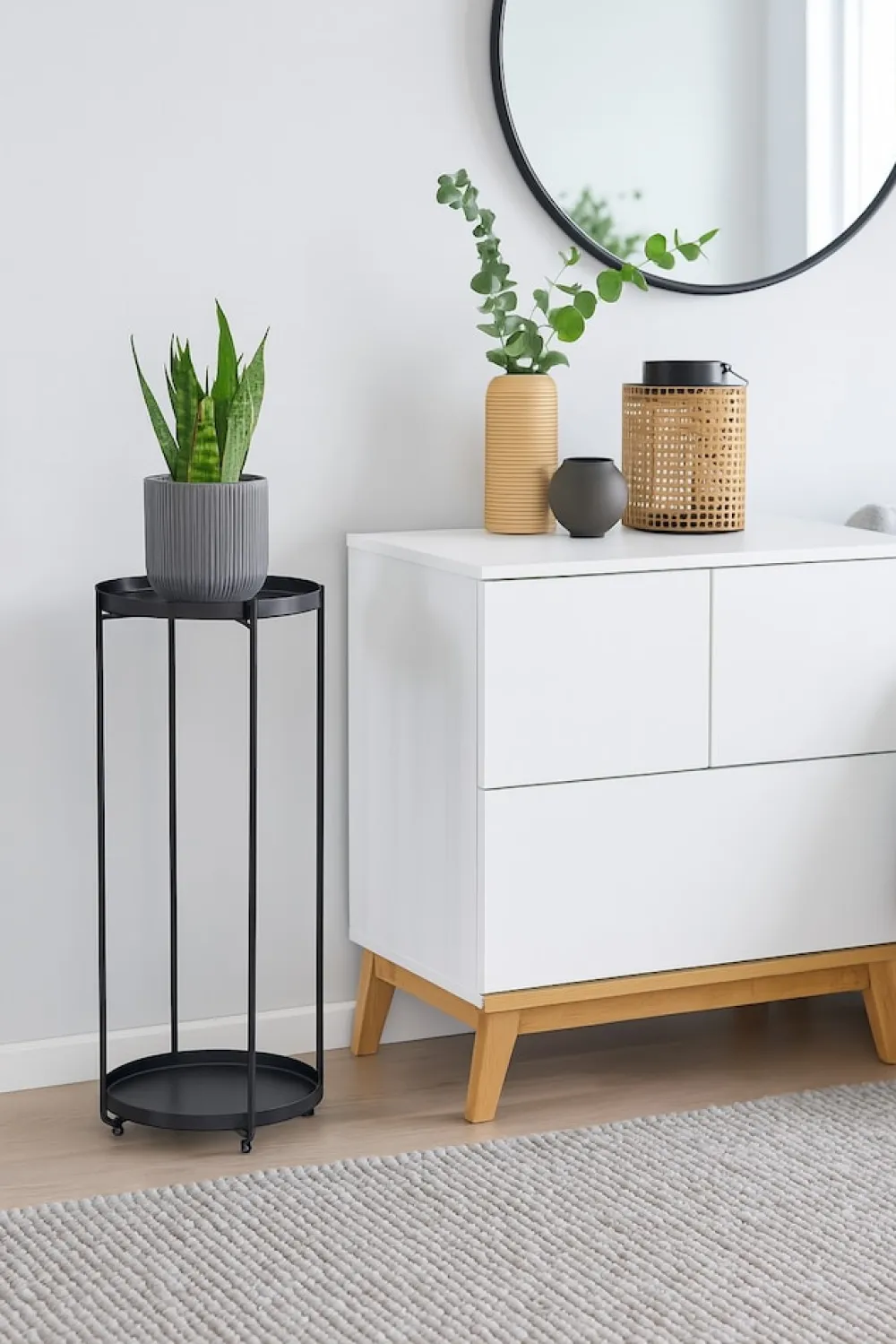 Möbel direkt online Blumenständer Iris XL schwarz Hot