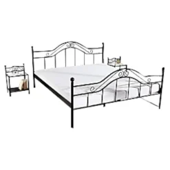 Möbel direkt online Metallbett in 3 Größen Metallbett schwarz, Liegefläche 90x200 cm Outlet
