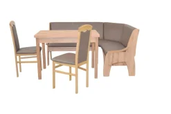 Möbel direkt online 4tlg. Eckbankgruppe 125x165 cm Schenkelmaß Eiche-Nachbildung/braun New