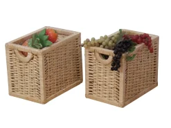 Möbel direkt online Weidenkörbe 2er-Set naturfarben Sale