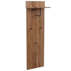 3er-Set Garderobenpaneel MCW-P55, Wandgarderobe Garderobe, Massiv-Holz Ablagefläche Haken, Eiche ^ MCA Outlet