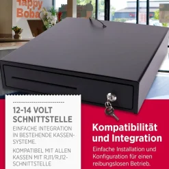 Olympia MD 335C Kassenschublade elektrisch Kassenkompatibel mit RJ11/12 Anschluss Discount