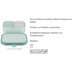 Mepal Brotdosen mit Einsatz & Gabel Campus 700 ml 2er Set Cool Blue Sale