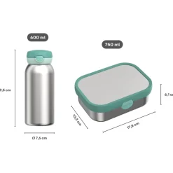 Mepal Edelstahl-Lunchset Campus 2er Set Cool Blue Outlet