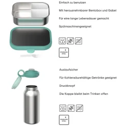 Mepal Edelstahl-Lunchset Campus 2er Set Cool Blue Outlet